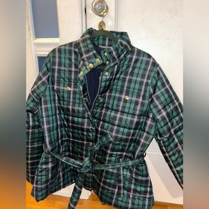 J. Crew tartan quilted jacket BNWT XXL